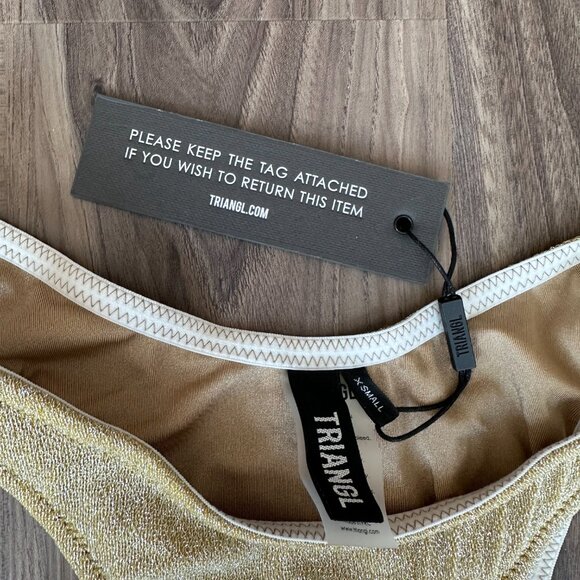 NWT Triangl Maia Gold Bikini Set & Fanny Pack XS - Picture 8 of 11
